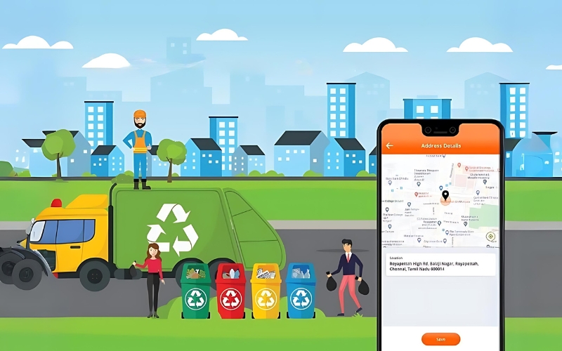 collecting waste with Iot solution