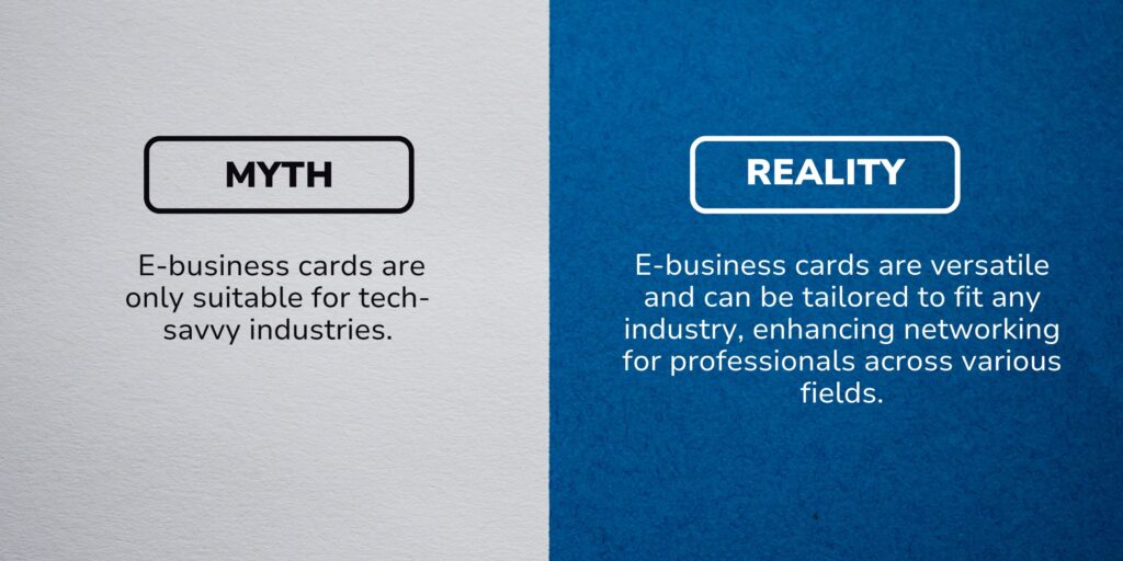 myth and fact about E-business cards