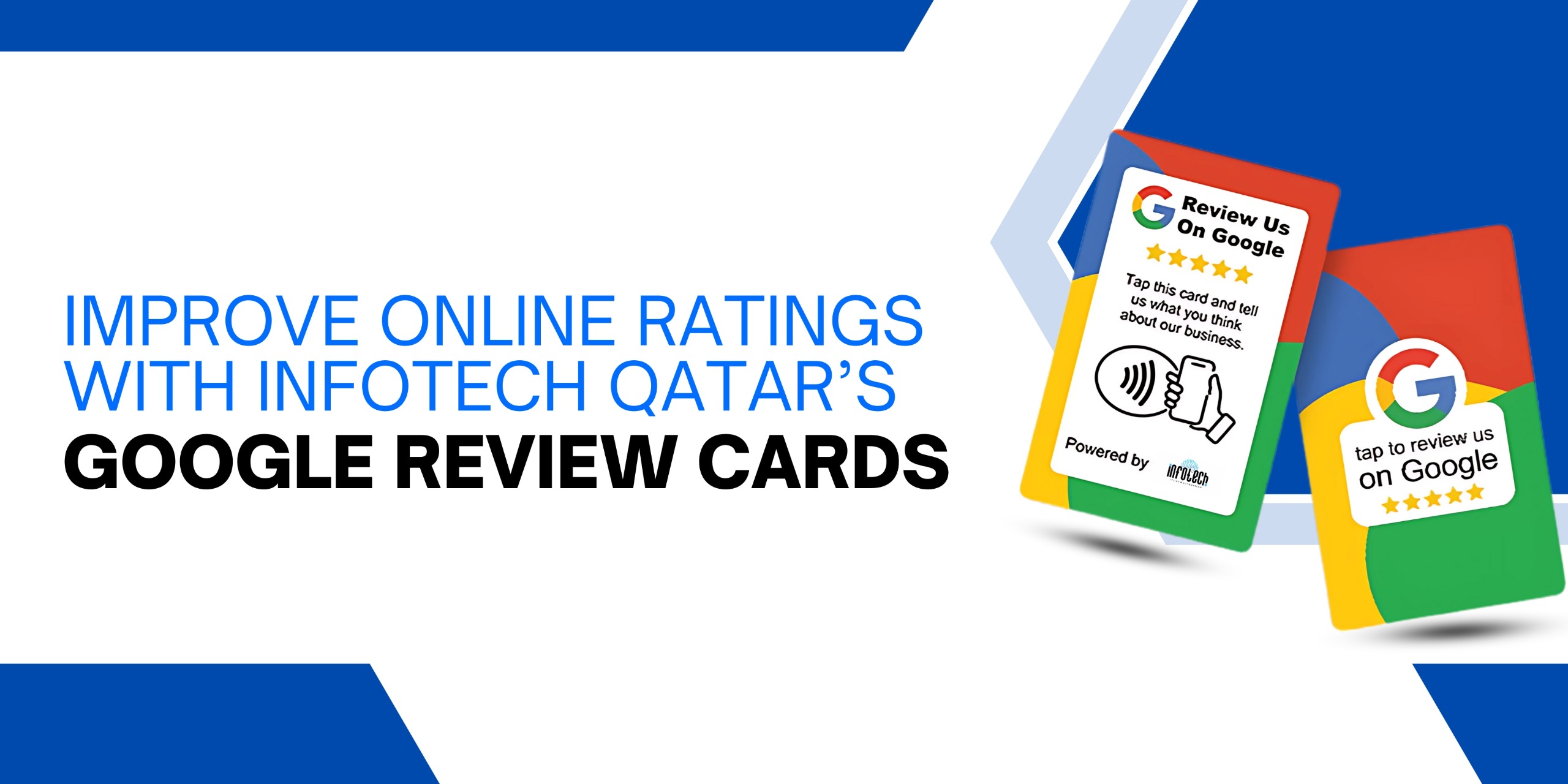 a professional google review cards by infotech qatar