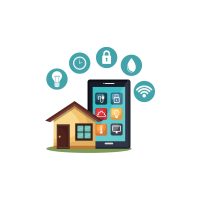 Graphic of smart home with IoT